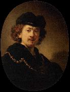 Rembrandt Peale Self portrait Wearing a Toque and a Gold Chain France oil painting artist